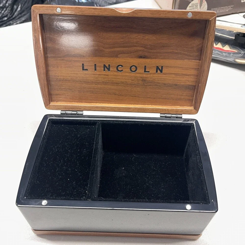 2018 Lincoln Continental Center Console Box Brown Wood Grain Black